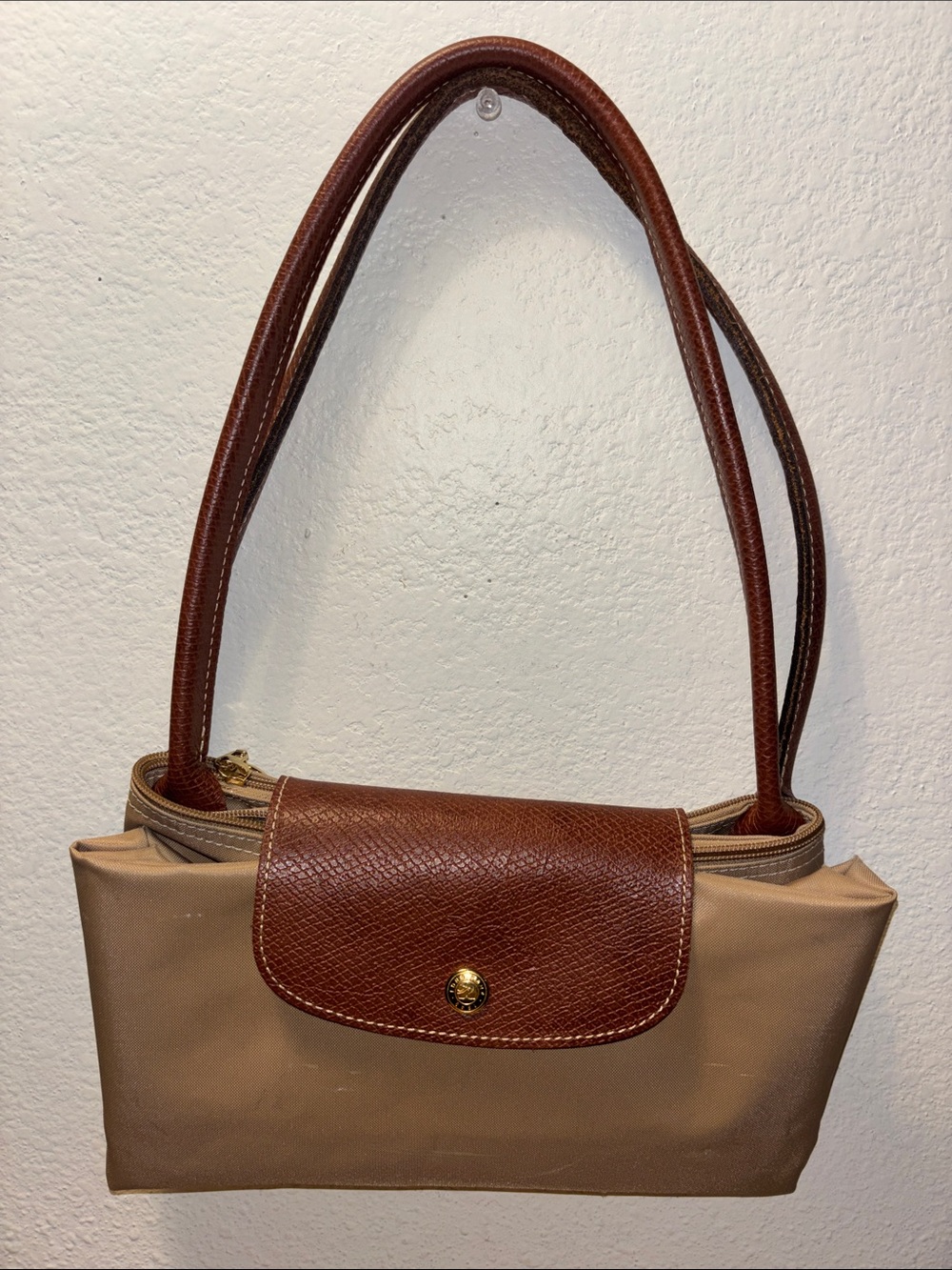 Limited zLongchamp Le Pliage Tour Eiffel beige nylon tote bag - Picture 10 of 10